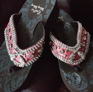 Bogo 1/2 price Bling pistol flipflops